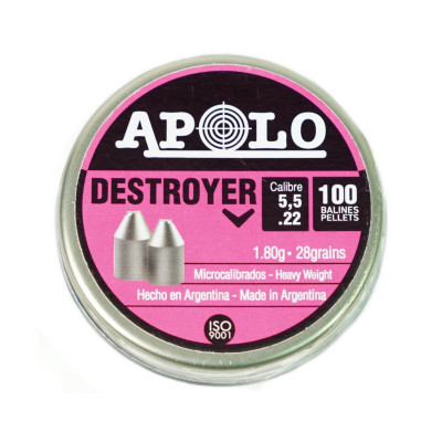 Пули APOLO "Destroyer", для винт., 5,5 1,8 гр. (100 шт.)