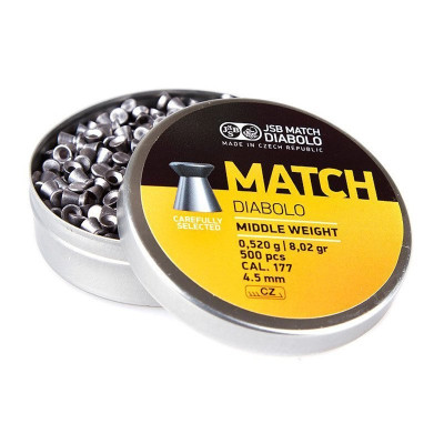 Пули JSB Yellow Match Middle Weight 4,50mm 0,52g 500pcs 